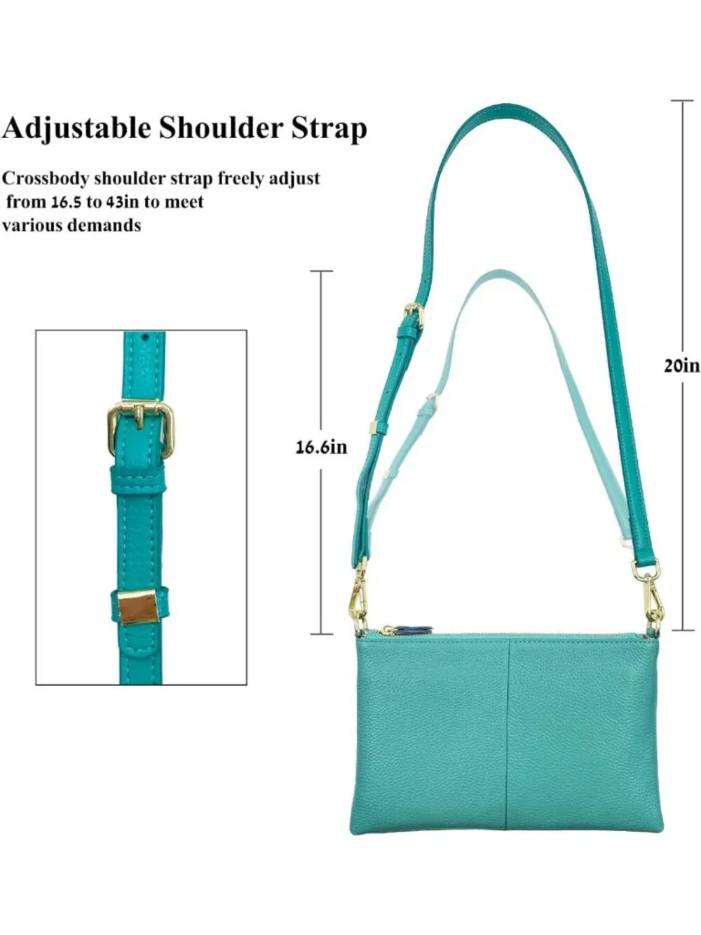 Stylish Leather Wristlet Wallet Clutch for Women | Small Crossbody Phone Bag
